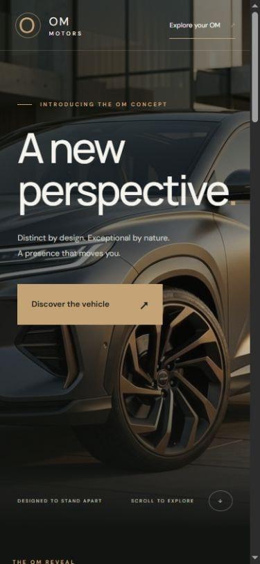 Mobile opening with the vehicle and primary navigation.